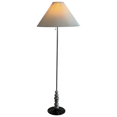Pre-owned 1stdibs Deco Machine Age Nickel And Bakelite Floor Lamp In Brown