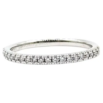 Pre-owned 1stdibs Diamond Bridal Band In 14k White Gold