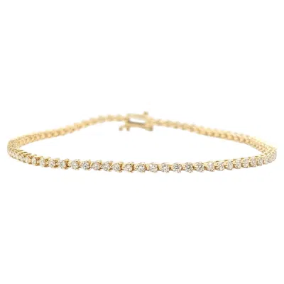 Pre-owned 1stdibs Diamond Tennis Bracelet In 14k Yellow Gold