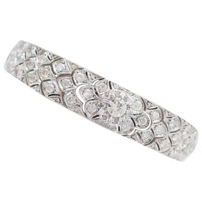 Pre-owned 1stdibs Diamonds, Rose Gold And Silver Bracelet. In Red