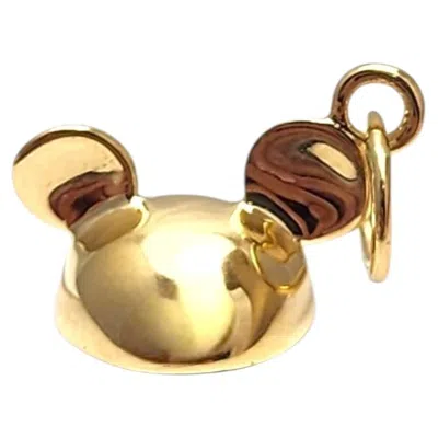 Pre-owned 1stdibs Disney 14k Yellow Gold Mickey Mouse Ears Charm #25253