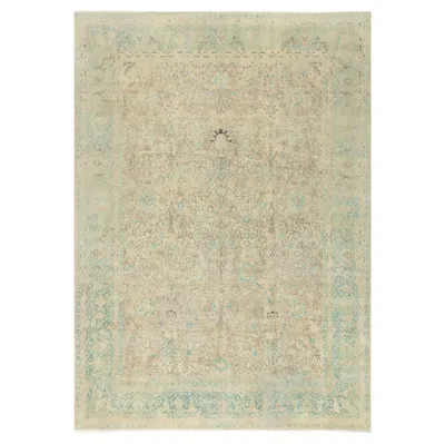 Pre-owned 1stdibs Doris Leslie Blau Antique Tabriz Allover Floral Pale Sand Rug - C. 1920 In Brown