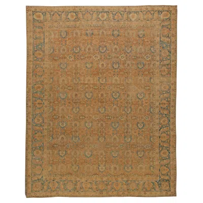 Pre-owned 1stdibs Doris Leslie Blau Antique Tabriz Allover Pale Sand Hand-knotted Rug - C. 1900 In Brown