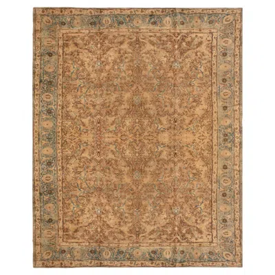 Pre-owned 1stdibs Doris Leslie Blau Antique Tabriz Floral Allover Warm Tan Rug - C. 1900 In Brown