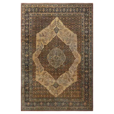 Pre-owned 1stdibs Doris Leslie Blau Antique Tabriz Medallion Light Beige Rug - C. 1880 In Brown
