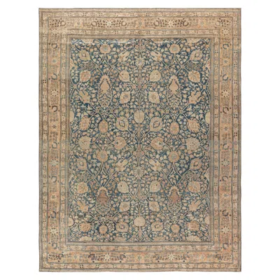 Pre-owned 1stdibs Doris Leslie Blau Luxurious Tabriz Antique Floral Light Beige Rug - C. 1900 In Brown