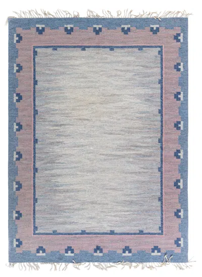 Pre-owned 1stdibs Doris Leslie Blau Mid-century Scandinavian Tan Flatweave Carpet By "abj" In Brown