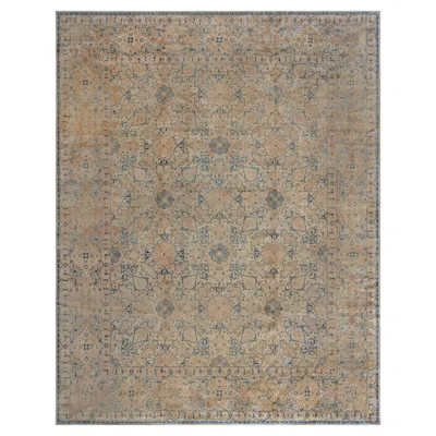 Pre-owned 1stdibs Doris Leslie Blau Tabriz Antique Allover Floral Warm Tan Rug - C. 1920 In Brown