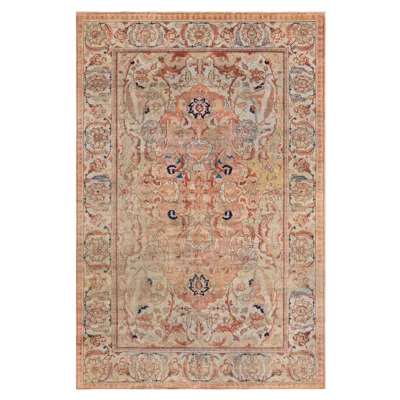 Pre-owned 1stdibs Doris Leslie Blau Tabriz Antique Medallion Warm Tan Hand-knotted Rug - C. 1920 In Brown