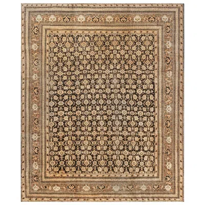 Pre-owned 1stdibs Doris Leslie Blau Vintage Indian Agra Botanic Handmade Wool Rug In Brown