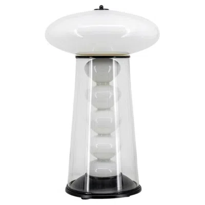 Pre-owned 1stdibs Double Walled Transparant Opal Glass Table Lamp, Germany 1970 In Transparent