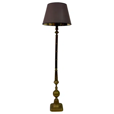 Pre-owned 1stdibs Early 20th Century Brass Floor Lamp In Black