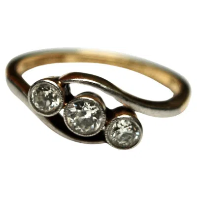 Pre-owned 1stdibs Early 20th Century Three Stone Diamond Ring In Multi