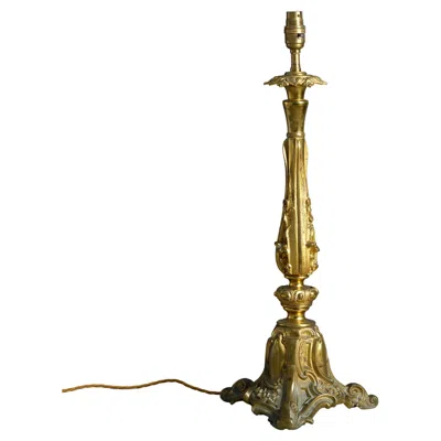 Pre-owned 1stdibs Early Victorian Lacquered Brass Table Lamp In Brown