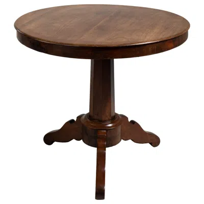 Pre-owned 1stdibs Eclectic Round Side Table In Brown