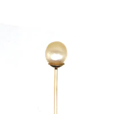 Pre-owned 1stdibs Edwardian 18ct Gold Certificated Natural Saltwater Pearl Tie Pin In Multi