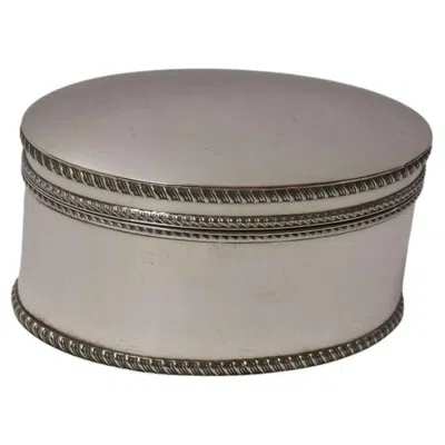 Pre-owned 1stdibs English 1920's Silver Plated Domed Oval Box