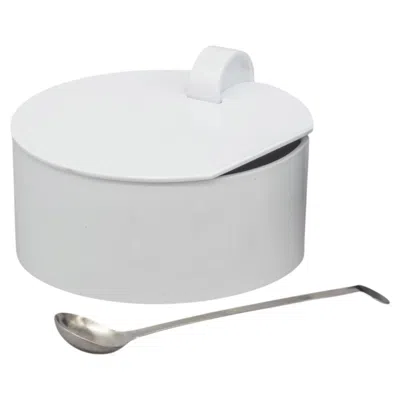 Pre-owned 1stdibs Enzo Mari (1932–2020) For Danese Milano Java Sugar Bowl With Spoon, 1969–1970 In Gray
