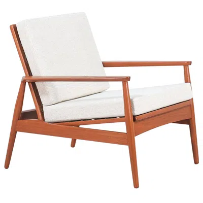Pre-owned 1stdibs Expertly Restored - Danish Modern Sculpted Teak Lounge Chair In Brown