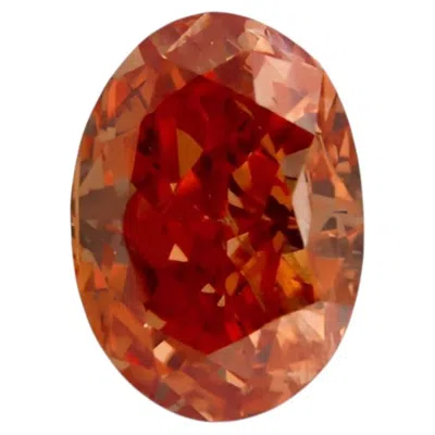 Pre-owned 1stdibs Extreamly Rare - Red Fluorescent Diamond 0.19ct Orange Diamond Collectors Gia