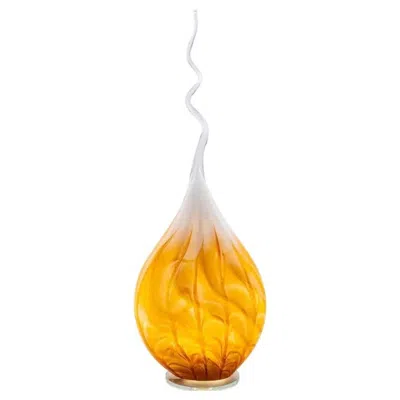 Pre-owned 1stdibs Faitmain Flame Light Orange Yellow Glass, France