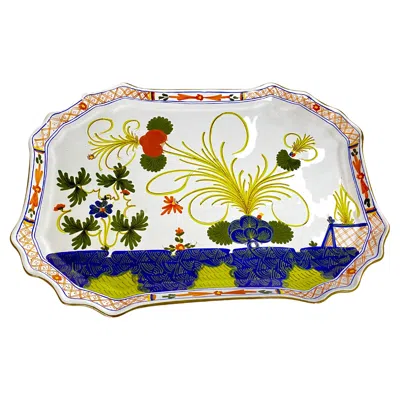 Pre-owned 1stdibs Ferenze Porcelain Dish Or Charger Italy 1970 Blue Red White