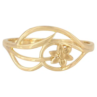 Pre-owned 1stdibs Floral Designer Ring Solid 14k Yellow Gold Jewelry Women Gift Ring Fine Jewelry
