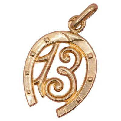 Pre-owned 1stdibs French 18k Yellow Gold Lucky Number 13 Charm Pendant, Circa 1940