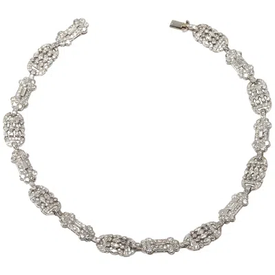 Pre-owned 1stdibs French Art Deco Platinum Diamond Choker Necklace Or Pair Of Bracelets, 20 Carats In Multi