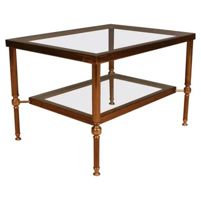 Pre-owned 1stdibs French Brass Lamp Table In Brown