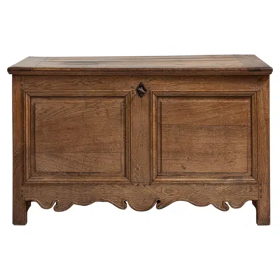 Pre-owned 1stdibs French Carved Oak Trunk In Brown