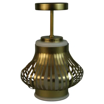 Pre-owned 1stdibs French Mid Century Brass Caged Milk Glass Pendant Light, 1960, Usa In Black
