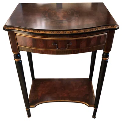 Pre-owned 1stdibs French Style Painted Wood Side Table With Urn Decoration In Brown