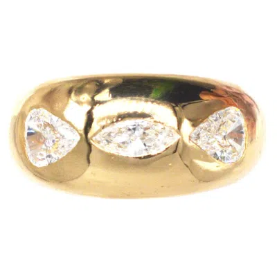 Pre-owned 1stdibs French Vintage 18ct Gold Gypsy Rubover 1.3 Carat Diamond Ring In Multi