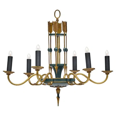 Pre-owned 1stdibs French Vintage Empire Style Arrow Chandelier, Circa 1920 In Gold