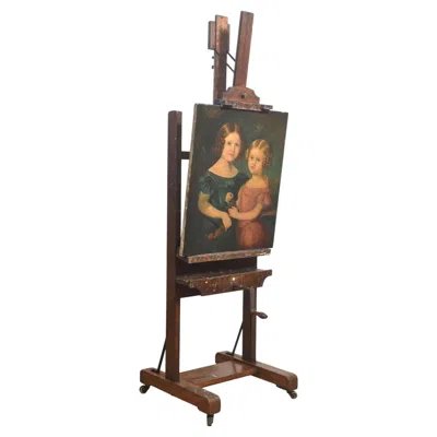 Pre-owned 1stdibs Fully Adjustable Oak Artist's Studio Easel By C. Roberson & Co London In Brown