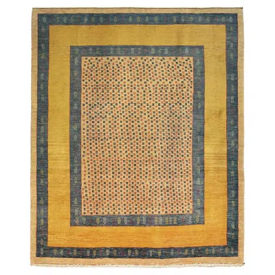 Pre-owned 1stdibs Gabbeh Rug Gold Border In Brown