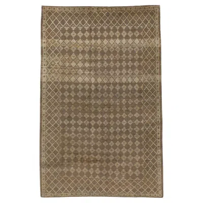 Pre-owned 1stdibs Galerie Shabab Collection Mid-20th Century Turkish Sivas Accent Rug In Brown