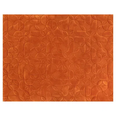 Pre-owned 1stdibs Geometry Of Everything-300cm*400cm-hand-tufted Rug In Orange