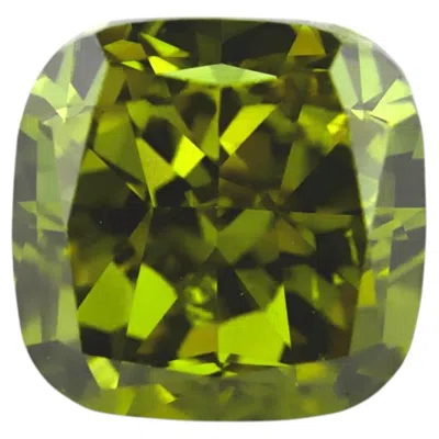 Pre-owned 1stdibs Gia Cert 1.00ct Fancy Deep Brown-greenish Yellow Cushion Mod Brilliant Si2