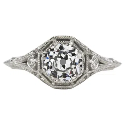 Pre-owned 1stdibs Gia Certified 1 Carat Old European Cut Diamond Filigree Engagement Ring In Multi