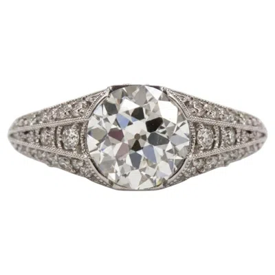 Pre-owned 1stdibs Gia Certified 1 Carat Old European Cut Diamond Vintage Style Engagement Ring In Multi