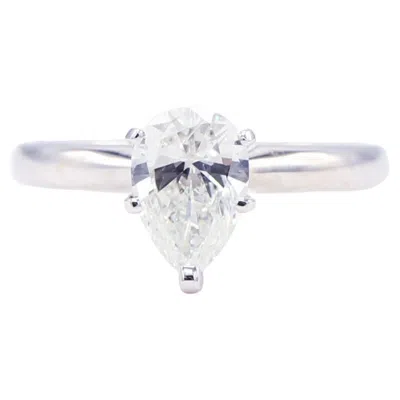 Pre-owned 1stdibs Gia Certified Pear Shape 0.96 Carat G Si2 Solitaire Diamond Engagement Ring In Multi