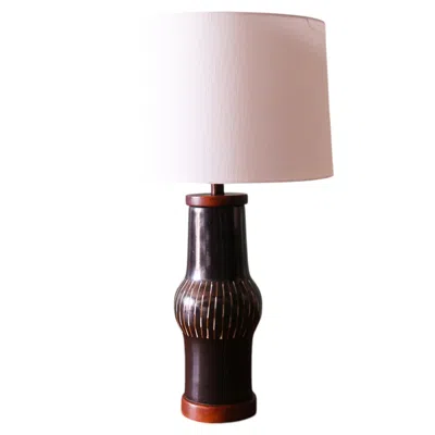 Pre-owned 1stdibs Gordon And Jane Martz M-166 Lamp For Marshall Studios Black With White And Tan S