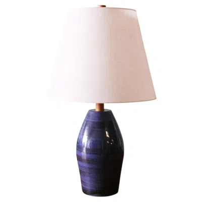 Pre-owned 1stdibs Gordon And Jane Martz M167 Lamp For Marshall Studios Navy Blue