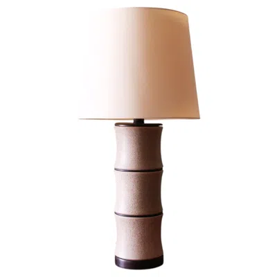 Pre-owned 1stdibs Gordon And Jane Martz M221 Lamp For Marshall Studios Light Gray Brown Specks Bam