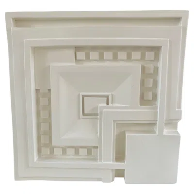 Pre-owned 1stdibs Great Wall Panel Art Deco Tile, Hand-crafted Fiberglass, 1990s In Gray