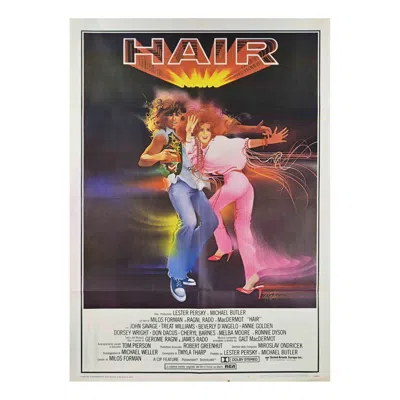 Pre-owned 1stdibs Hair Vintage Poster, Psychedelic Artwork, Italian 2-foglio, 1970s In Brown