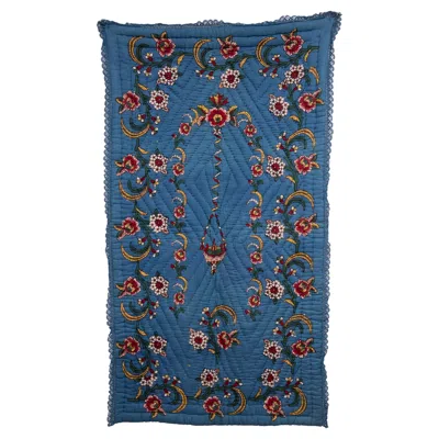 Pre-owned 1stdibs Hand Block Printed Anatolian Quilt, Early 20th C In Purple
