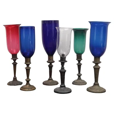 Pre-owned 1stdibs Hand-crafted Antique Bronze Candle Holders, Neoclassical Style In Gold
